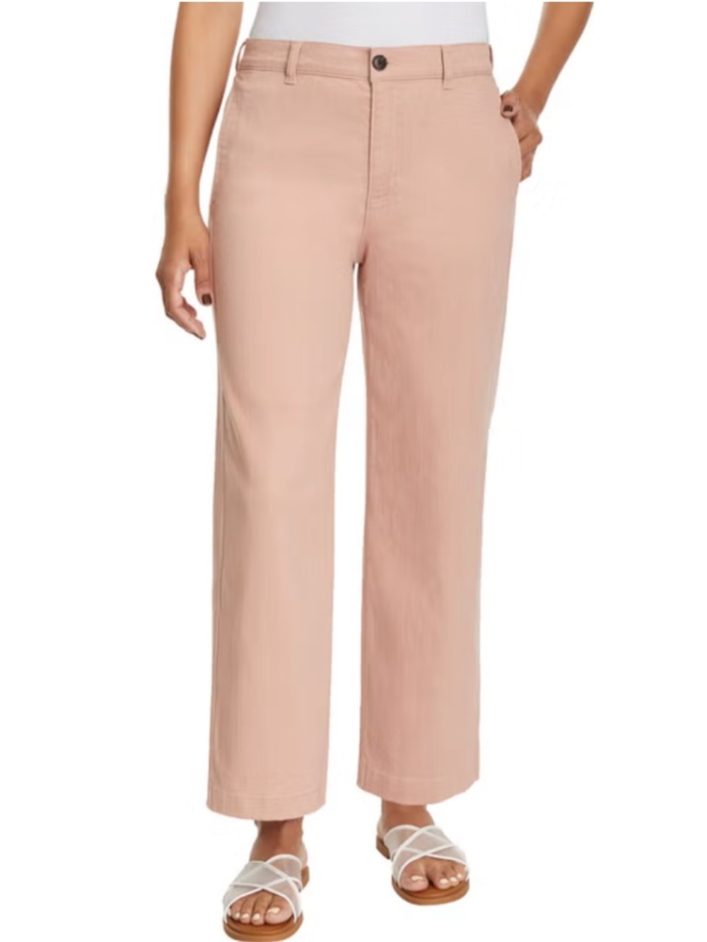 Ella Moss Womens High-Rise Stretch Wide Leg Cropped Pants Size 4